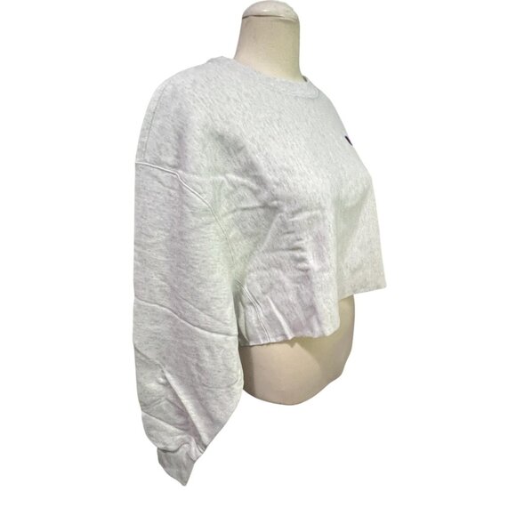 Champion Reverse Weave Heavyweight Long Sleeve Crewneck Cropped Sweatshirt Sz La - Picture 10 of 11